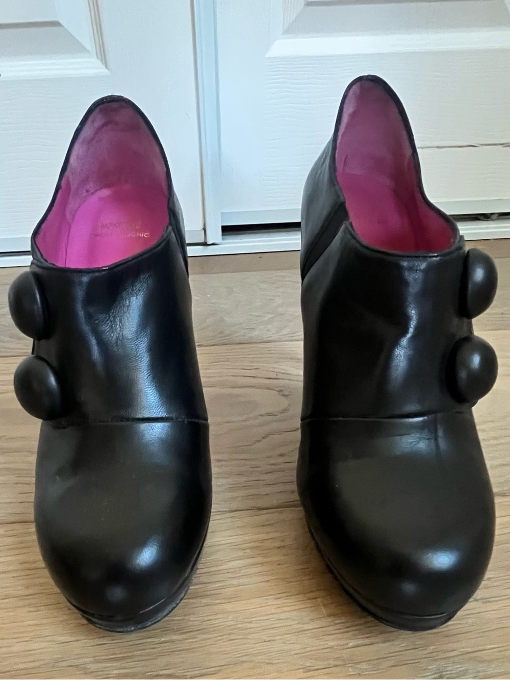 Like new Moschino Cheap and Chic Black Leather slip on booties.